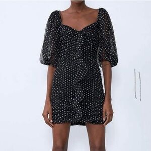 Zara polka dot mini dress